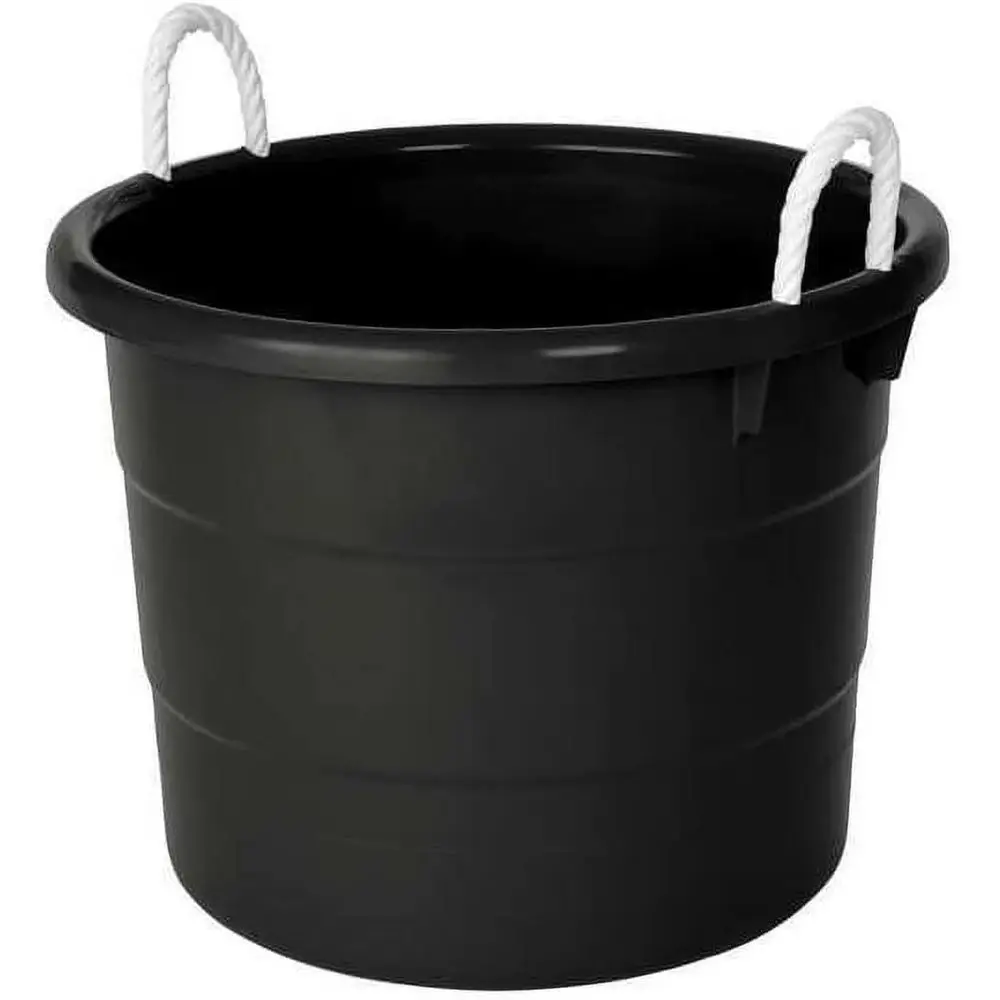 

Rope Handled 19 Gallon Storage Tub in Black