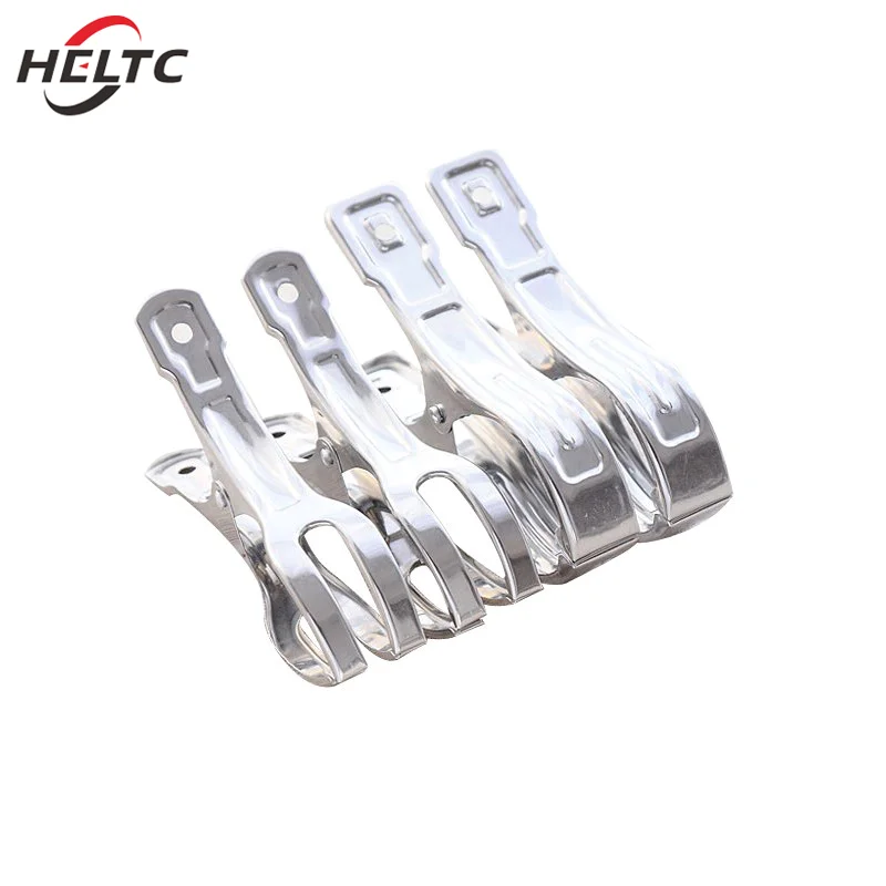 5/6/10/20pcs Stainless Steel Clips Clothespin Big Beach Chair Towel Clip Clamp For Quilt Windproof Clipping Clamps Accessories