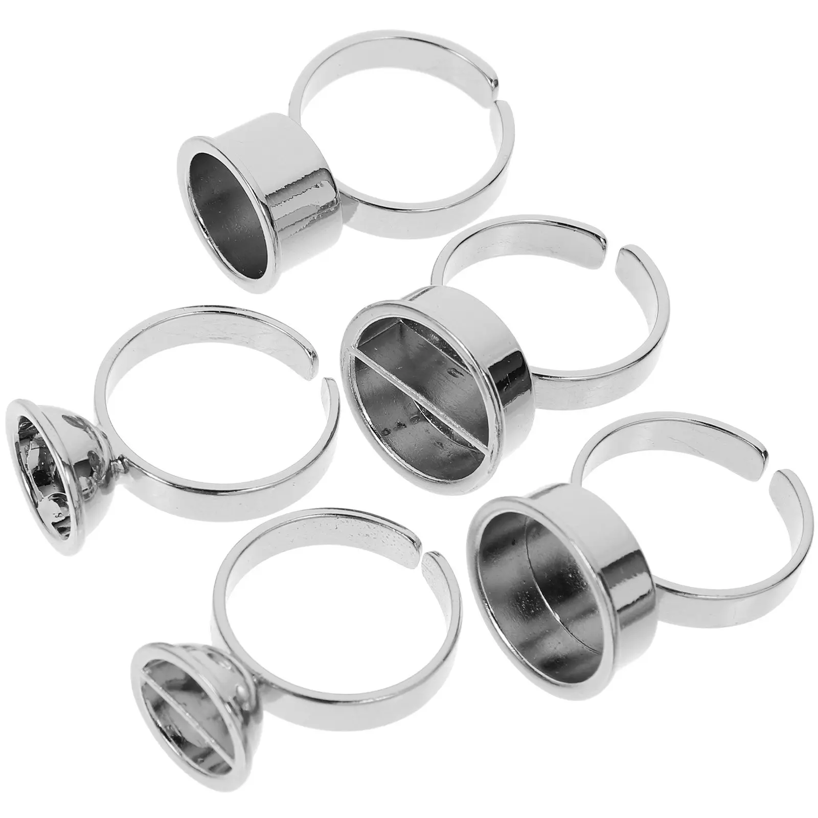 5Pcs Eyelash Ring Cups Professional Glue Holder for Lash Extension Eyebrow Grafting Multi Functional Ergonomic Finger Rest