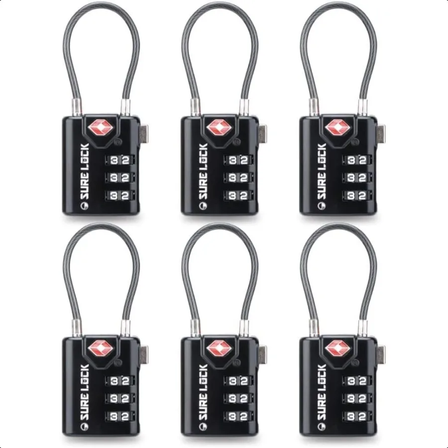 

TSA Compatible Travel Lage Locks Inspection Indicator Easy Read Dials TSA Appd with Zinc Alloy