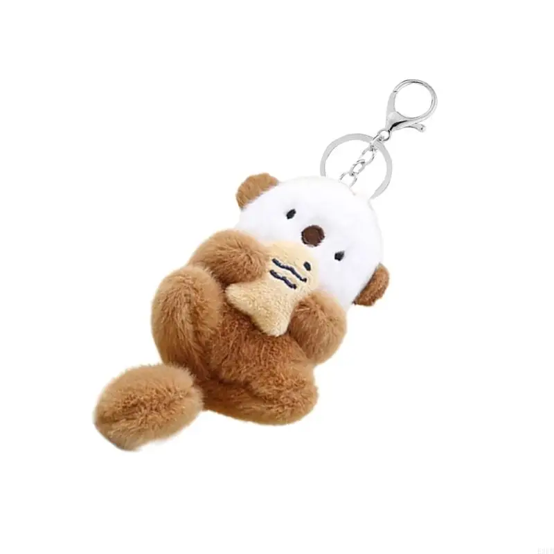 E8FB Animal Themed Keyring Cartoon Cartoon Charm Bag Bag Bag Holder Great Gift для семьи и коллег.