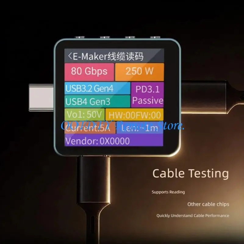  Color Screen Charging Tester for Current and Power Information, Cable Screening, and Everyday Charging Review Tasks