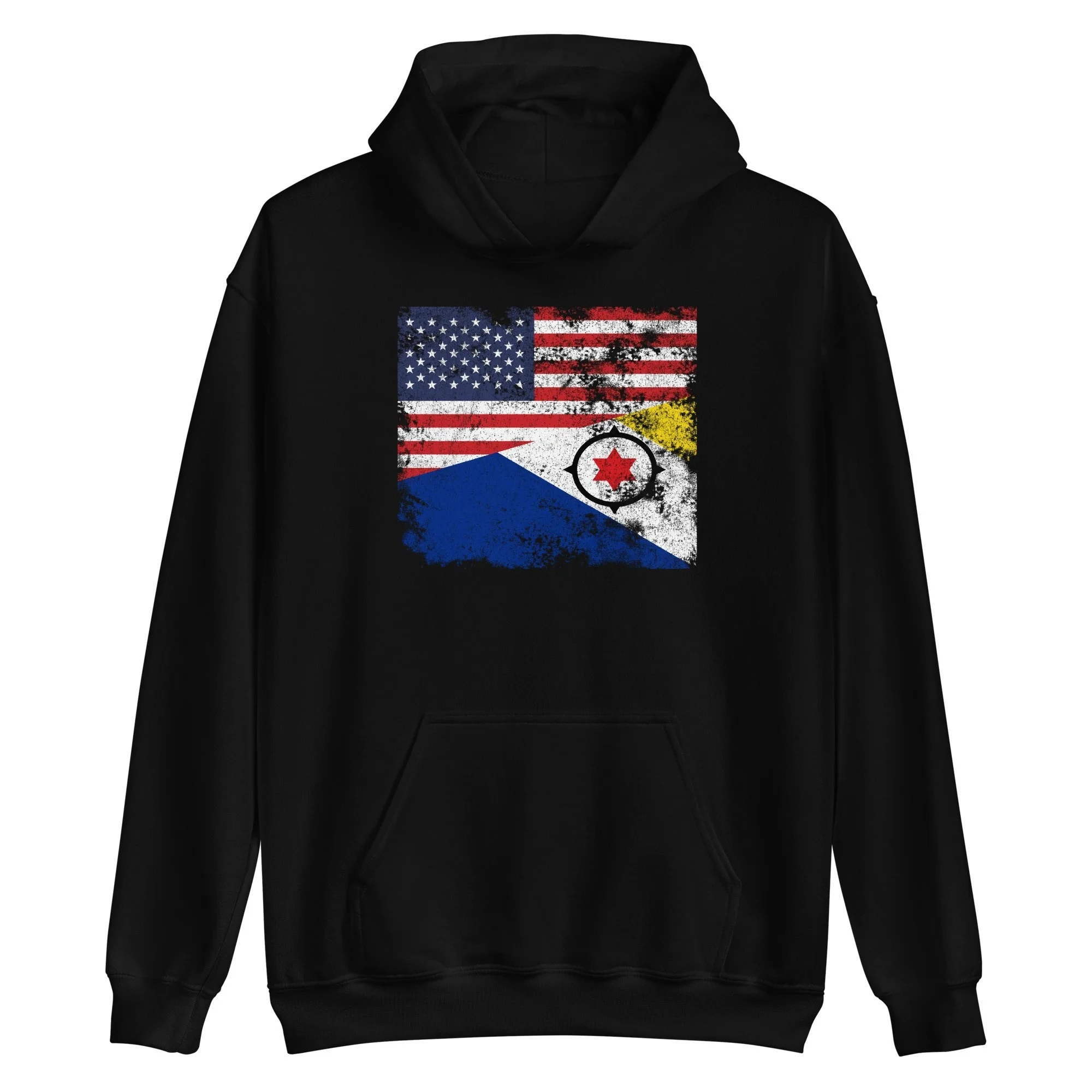

Bonaire USA Flag Hoodie Men's and Women's Long Sleeve Sweatshirt Pullover Retro Hip Hop Streetwear Sportswear Tops Men Clothing