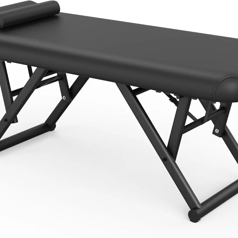 

Эргономичный массажный стол черного цвета с подушкой для лица, регулируемой спинкой для физиотерапии и спа-процедур, на заказ