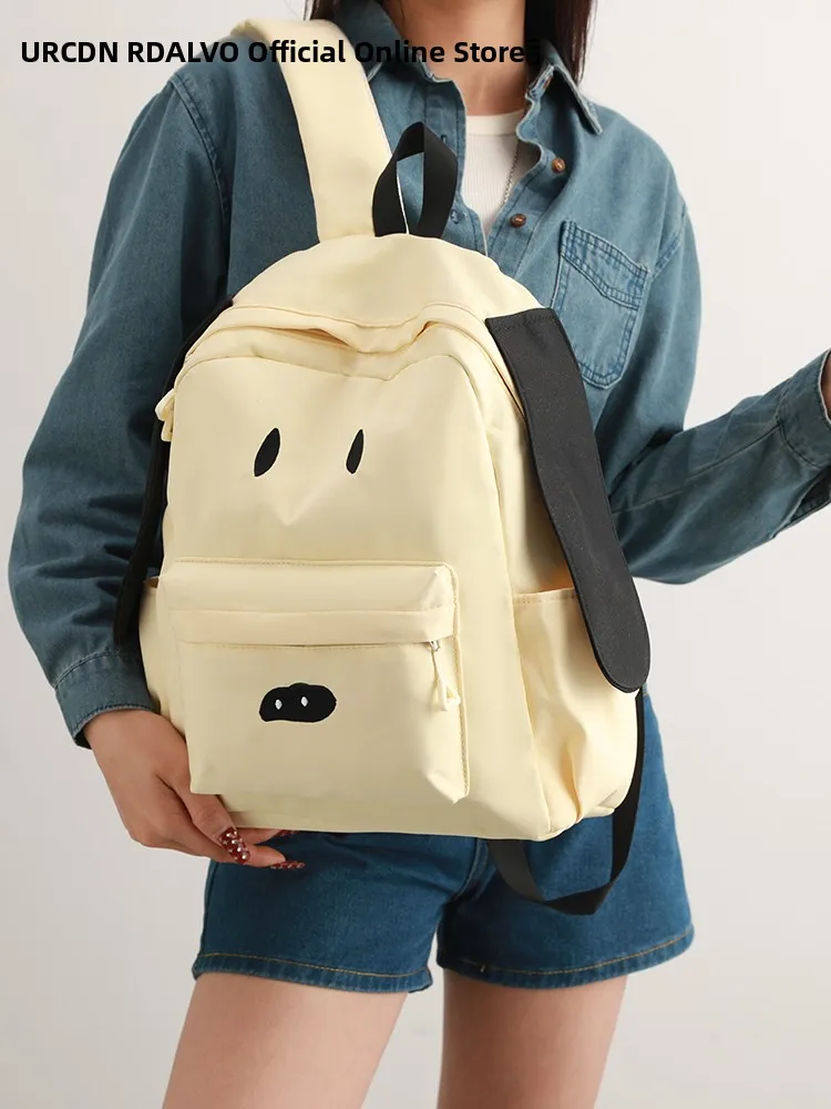 

UR Adorable Little Dog Large Capaci Lightweight Bapa Travel Bag for Women New 2025 Spring Nylon Material School Bag