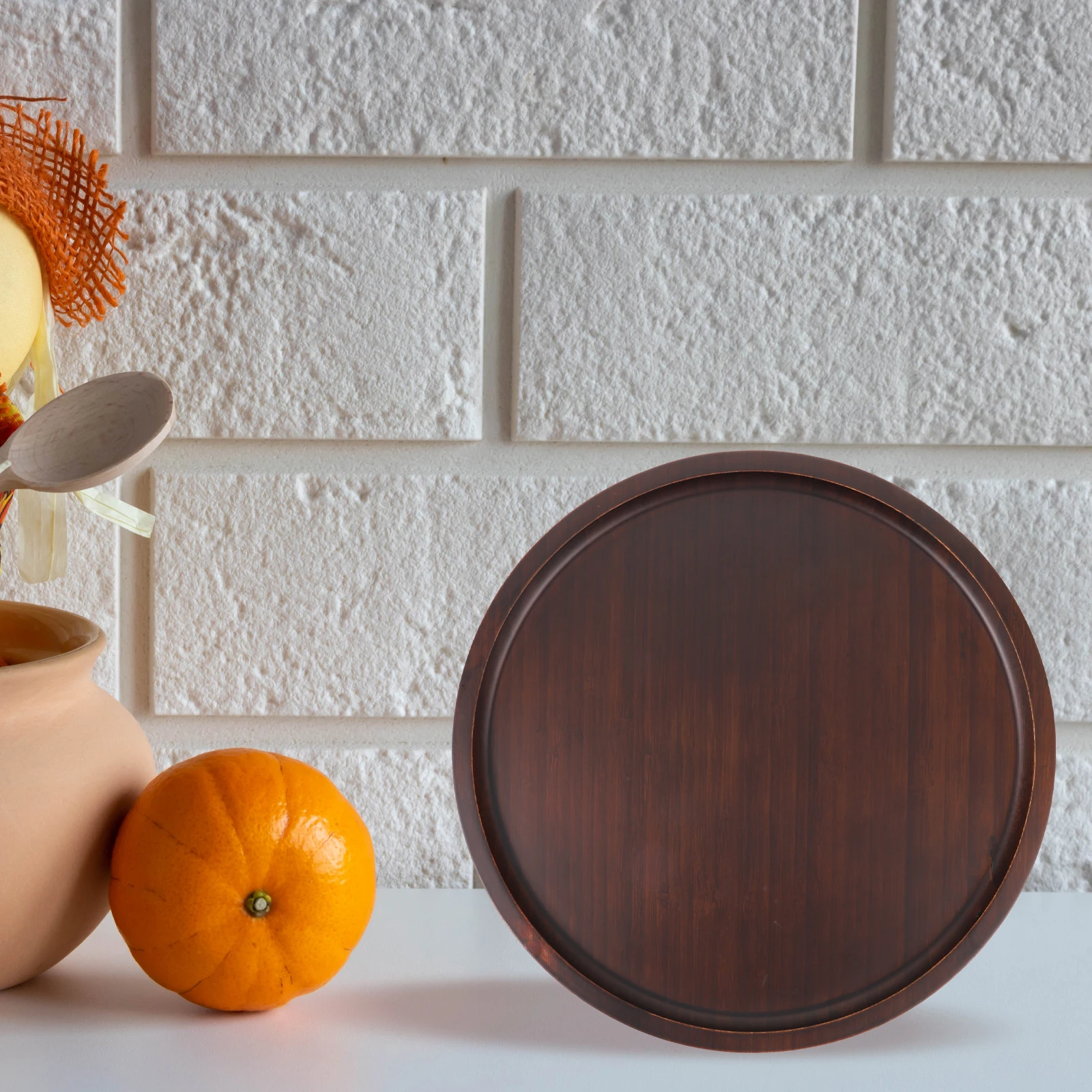 

Sturdy Bamboo Serving Large Capacity Fruit Plate Tea Coffee Table Storage Tray For Home Restaurant Use Wooden Tray Easy