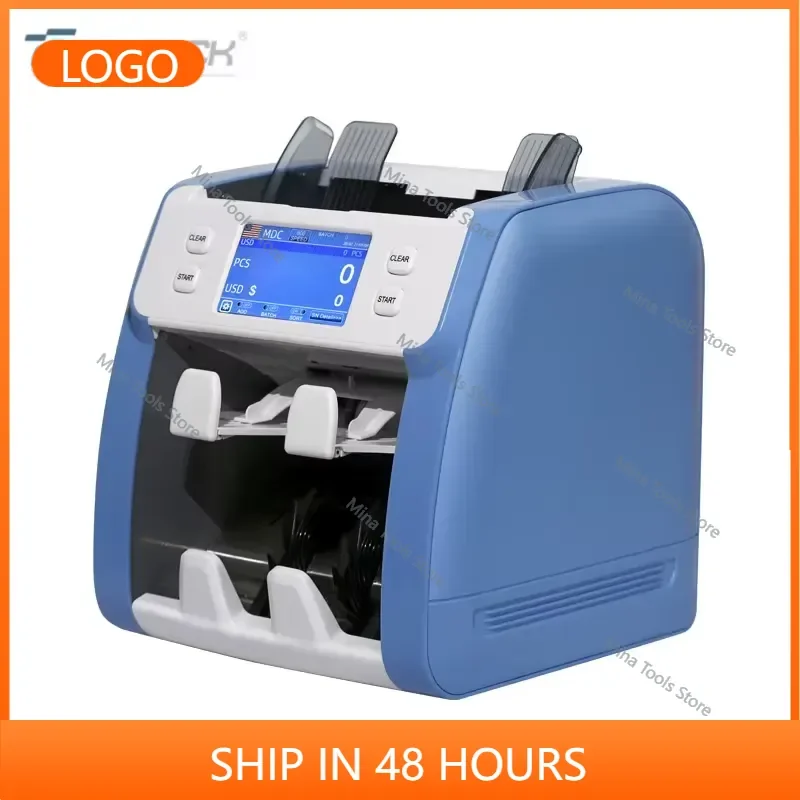 2026 High Precision Two-Pocket Currency Counting Machine with 4.3