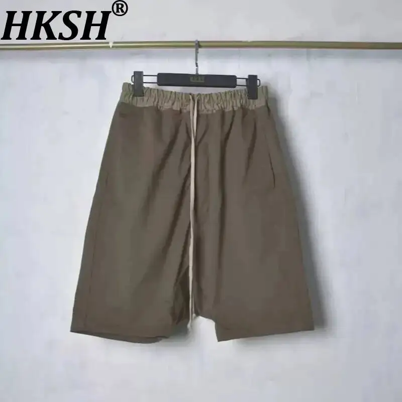HKSH Summer New Men's Tide RO Dark High Street Trend Knitted Half-Length Drop-Crotch Pants Chic Ins Shorts Trendy Capris HK24431