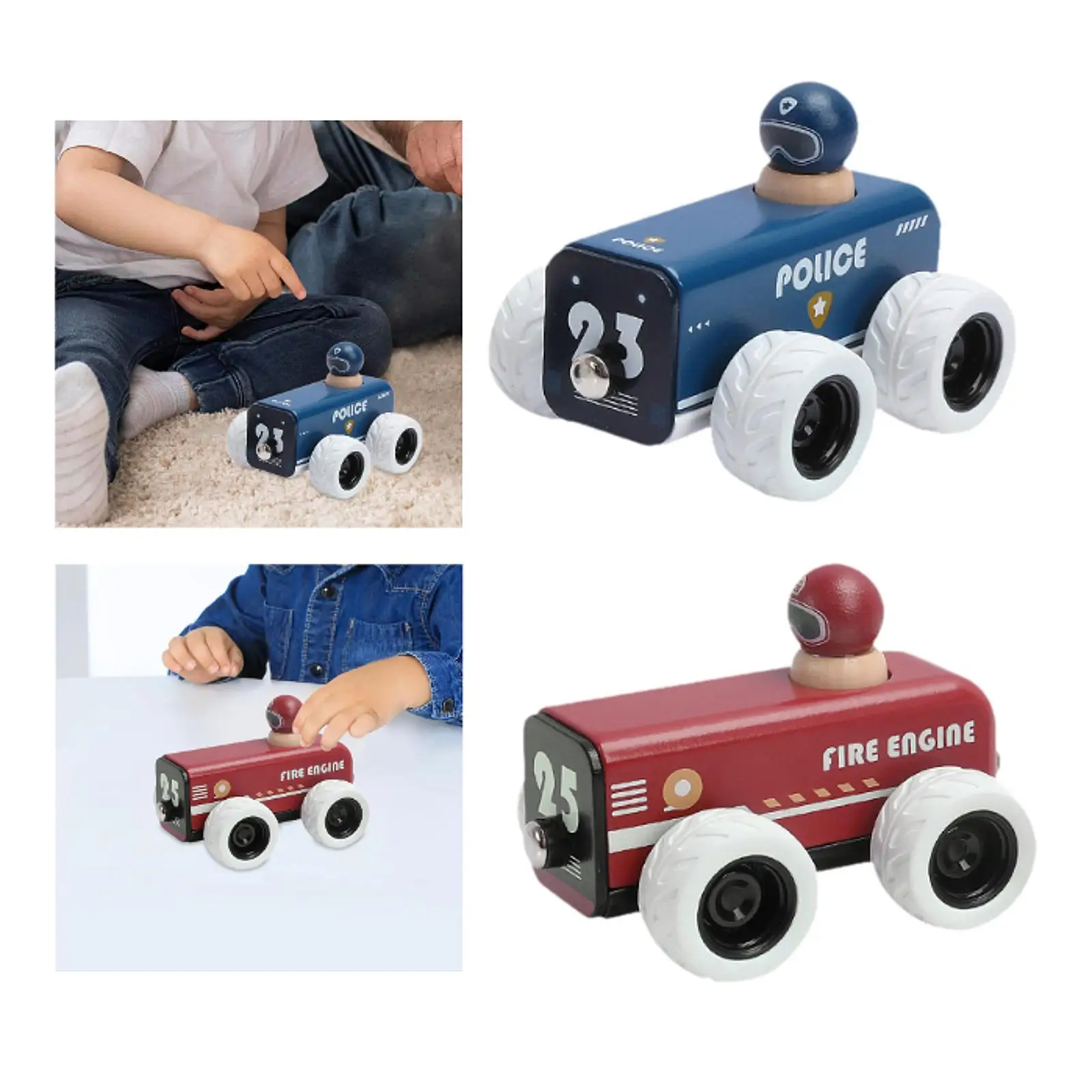 Drewniany Samochodzik z Napędem Pull Back, Uroczy, Wczesna Edukacja, Upominek na Przyjęcie, Pojazd do Zabawy dla Niemowląt, do Przedszkola, dla Dzieci, Chłopców i Dziewczynek