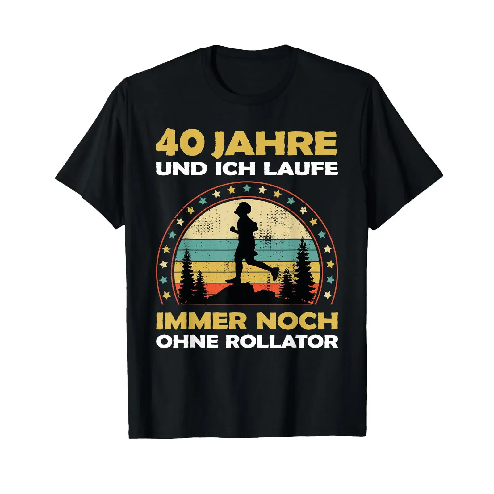 Lustiges T-Shirt für Jogger und Fitness-Enthusiasten zum 40. Geburtstag, Vintage-Stil, gewaschen, bequem, lässig, leicht dehnbar, Herrenmode, vielseitig einsetzbar