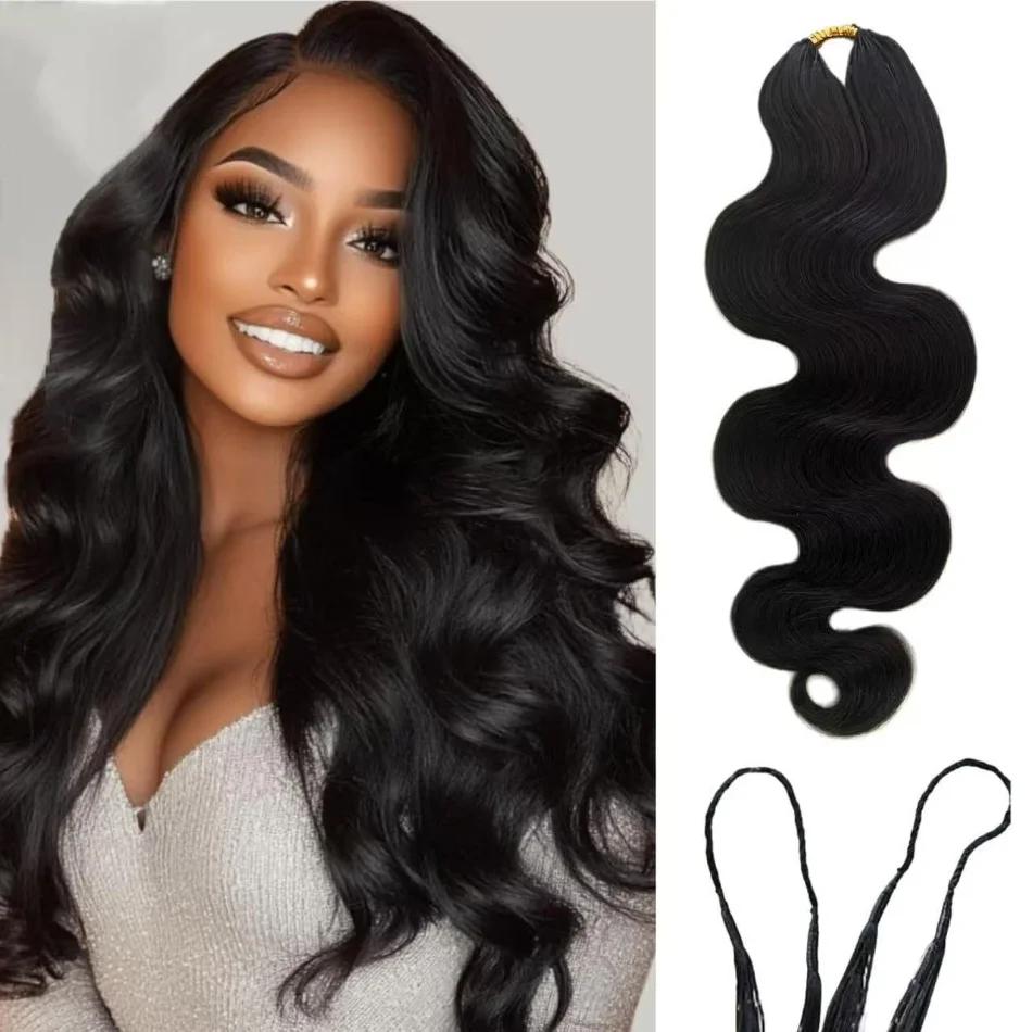 

Волнистые волосы натурального цвета для плетения крючком, предварительно разделенные, без узлов, 26 дюймов, 60 г/упаковка