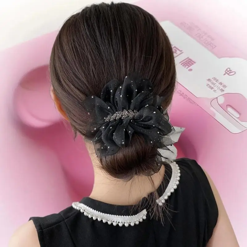 1 قطعة الراقية القمح سبايك Bowknot دبوس الشعر للنساء الجزء الخلفي من رئيس كعكة الذيل كليب جميع الأغراض القرش المشبك