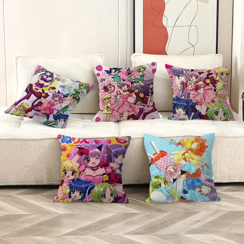 Tokyo Mew Mew Anime Pillow Gift Home Office Decoration Pillow Bedroom Sofa Car Cushion CoverPillow Case