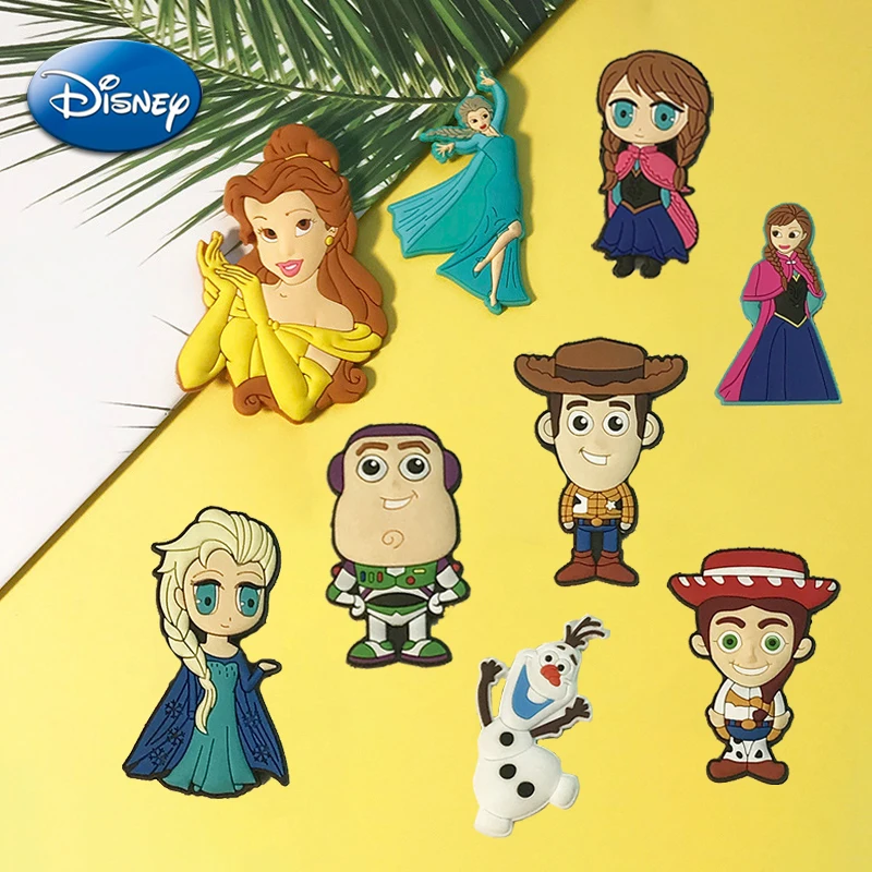 

Disney Anime Frozen Toy Story Fridge Magnets Kawaii Figure Elsa Anna Buzz Lightyear Home Refrigerator Decor Magnetic Stickers