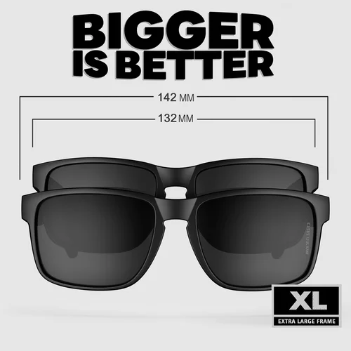 Imagen 2 del producto MAXJULI XL tamaño doble Extra grande Z87 gafas de sol para cabezas anchas grandes hombres TR90 UV400 gafas de protección 8120XL