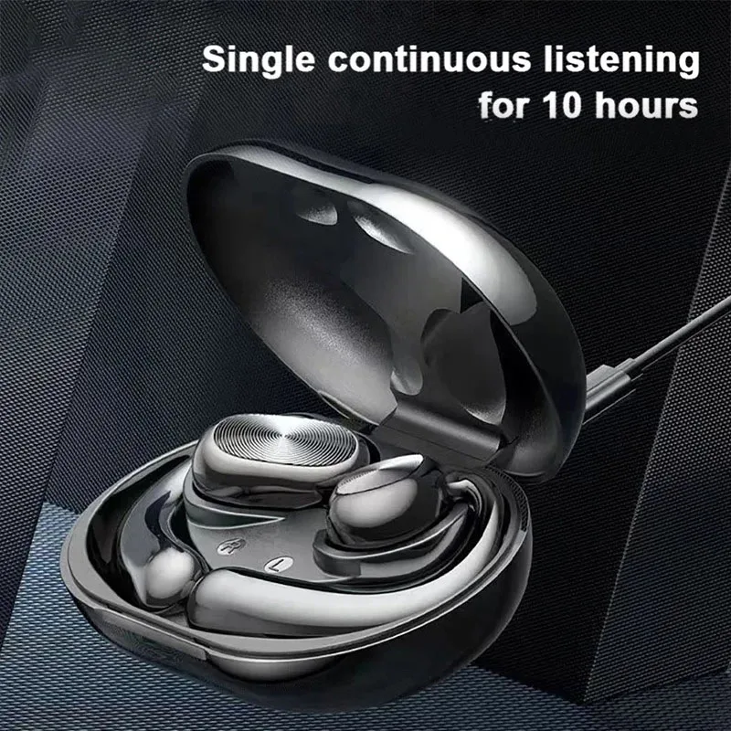 J99 سماعات أذن لاسلكية بلوتوث 9D سماعات صوت ستيريو الأذن هوك الرياضة العظام التوصيل سماعات LED عرض سماعة #4