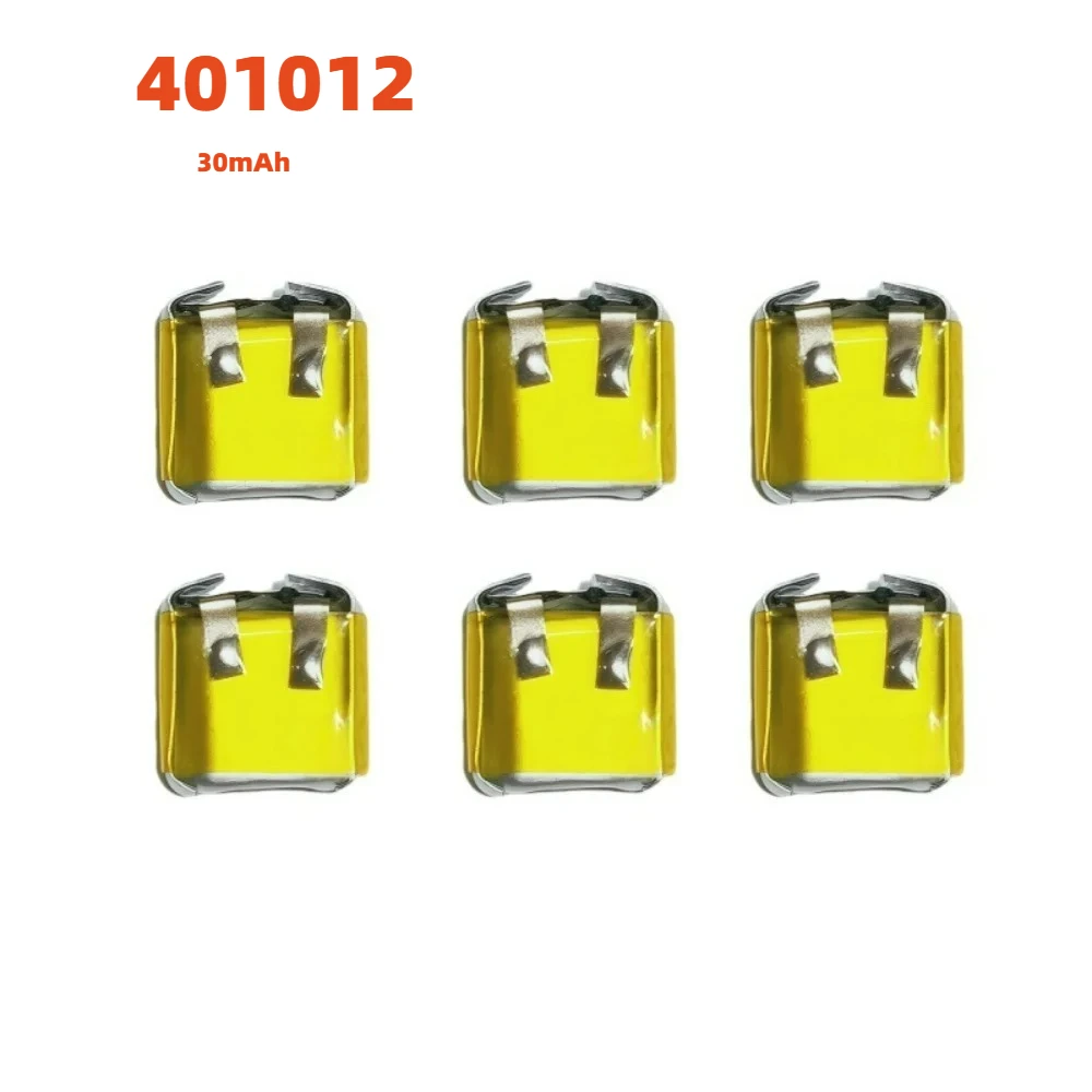 401012 3.7V 30mAh Li-Po Battery 4.0x10x12mm With PCM Rechargeable Polymer Cell For TWS Bluetooth Earbud Smart Watch GPS MP3