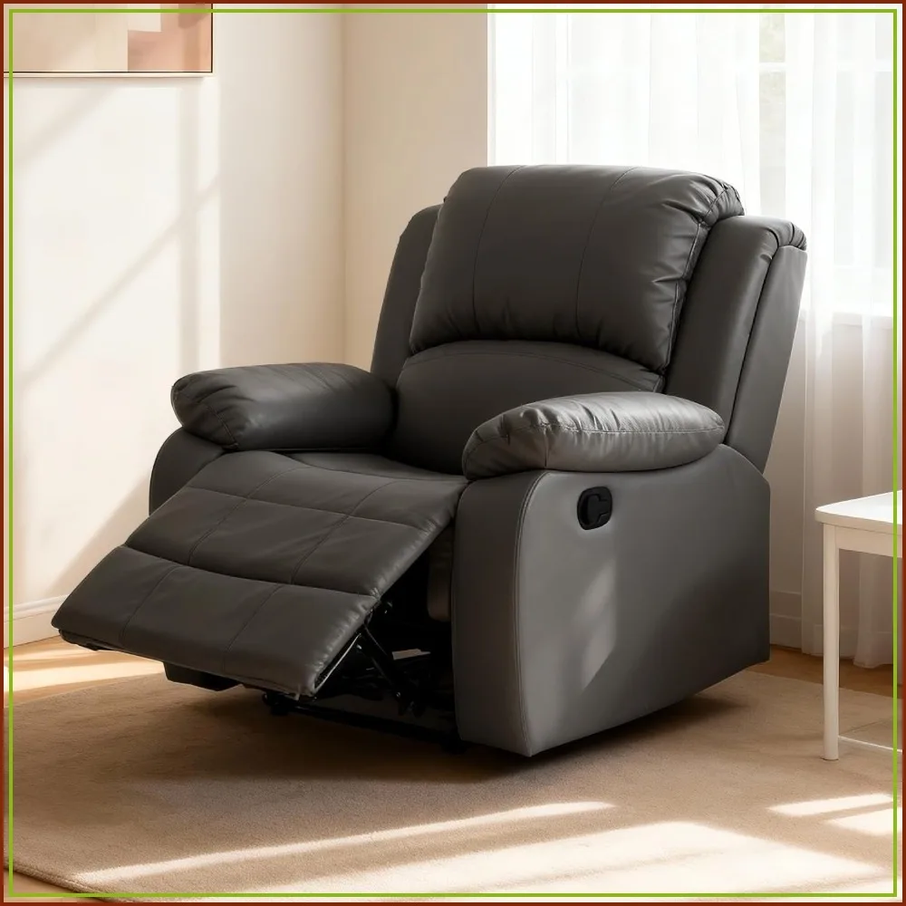 Manual Recliner Chair, Lazy Leather Recliner for Living Room, Home Theater, Bedroom, Gift