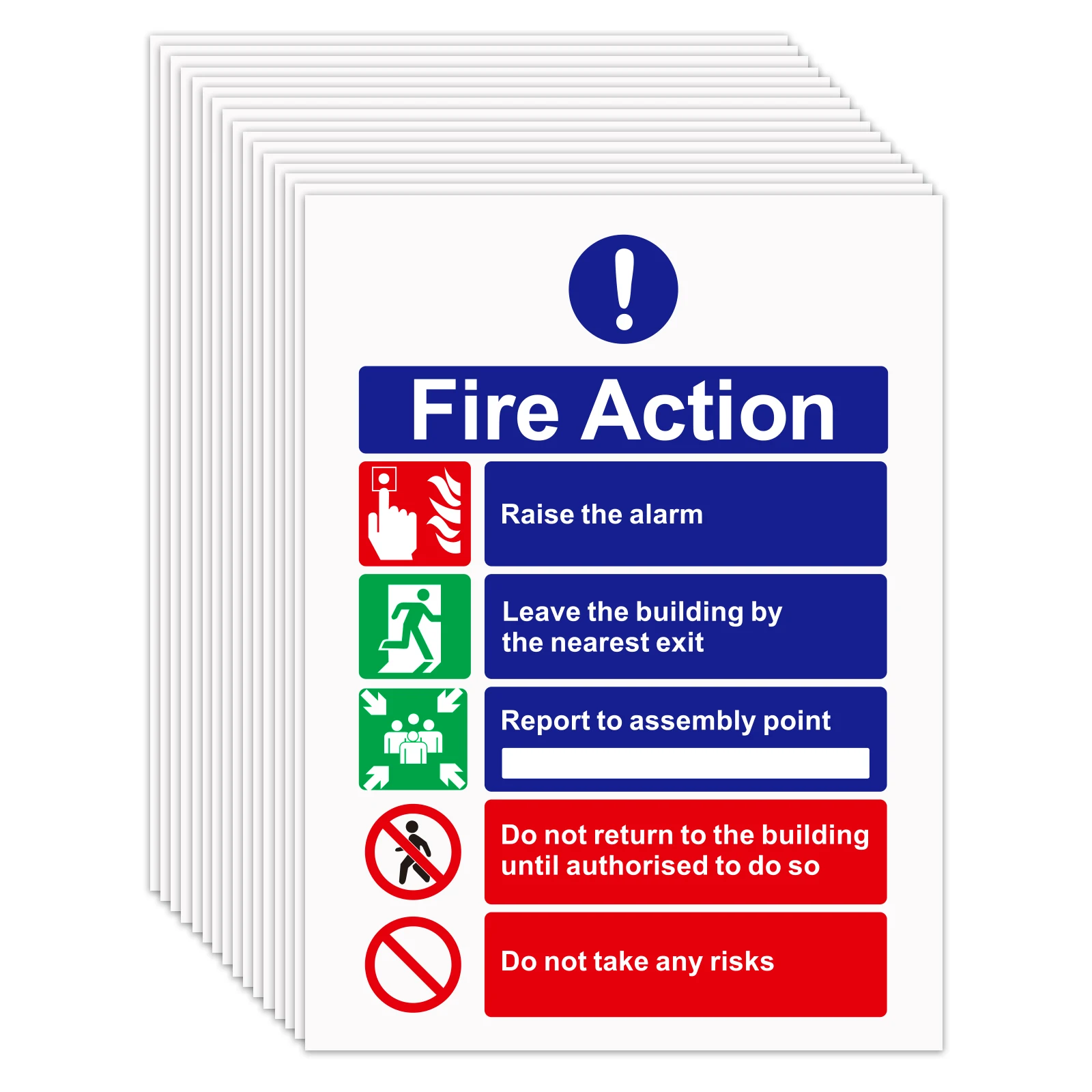 5Pcs 5.9*7.87in Waterproof, Oil-Proof, Safety Warning Operation Instruction Stickers, Emergency Operation Instruction Stickers