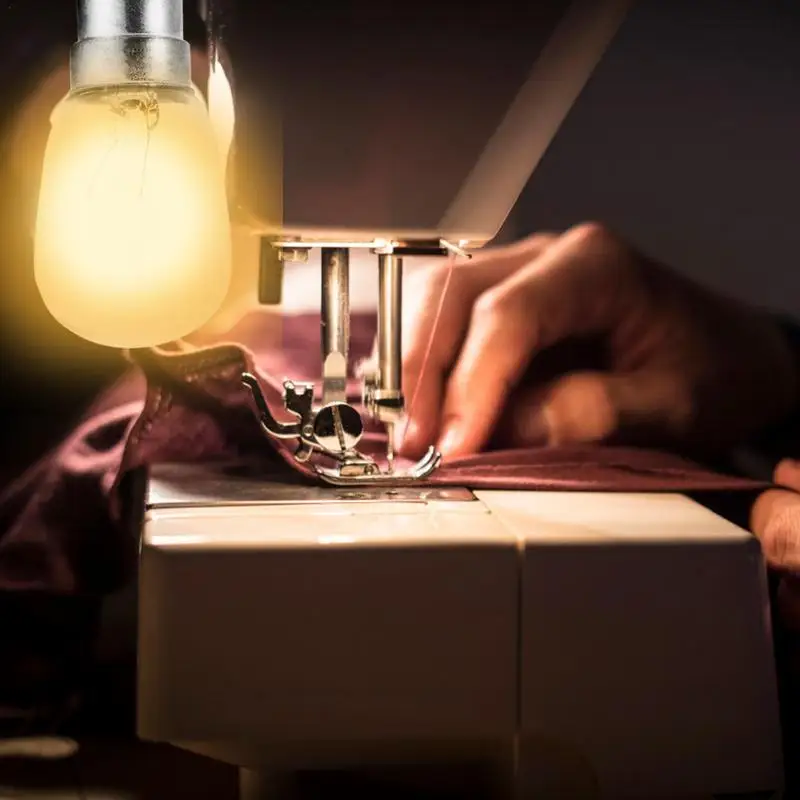 W B15 220v Sewing Machine Bulb Machine Tool Alarm Light  Microscope Sign  Builtin Cabinet Lighting  Night Light  Sewing Mach