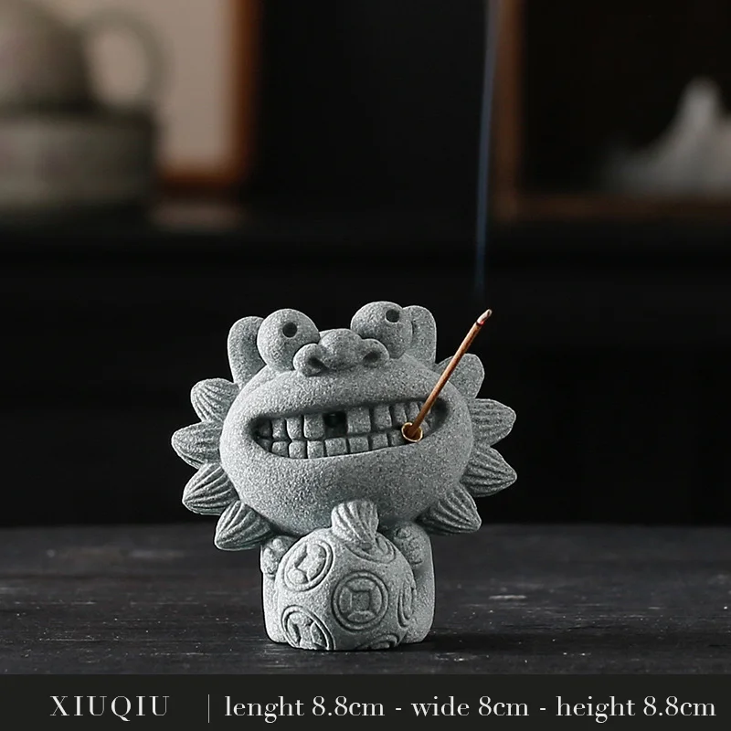 

XIUQIU Cute Wind Lion Master Creative Desktop Mascot Potted Plant Micro Landscape Decoration