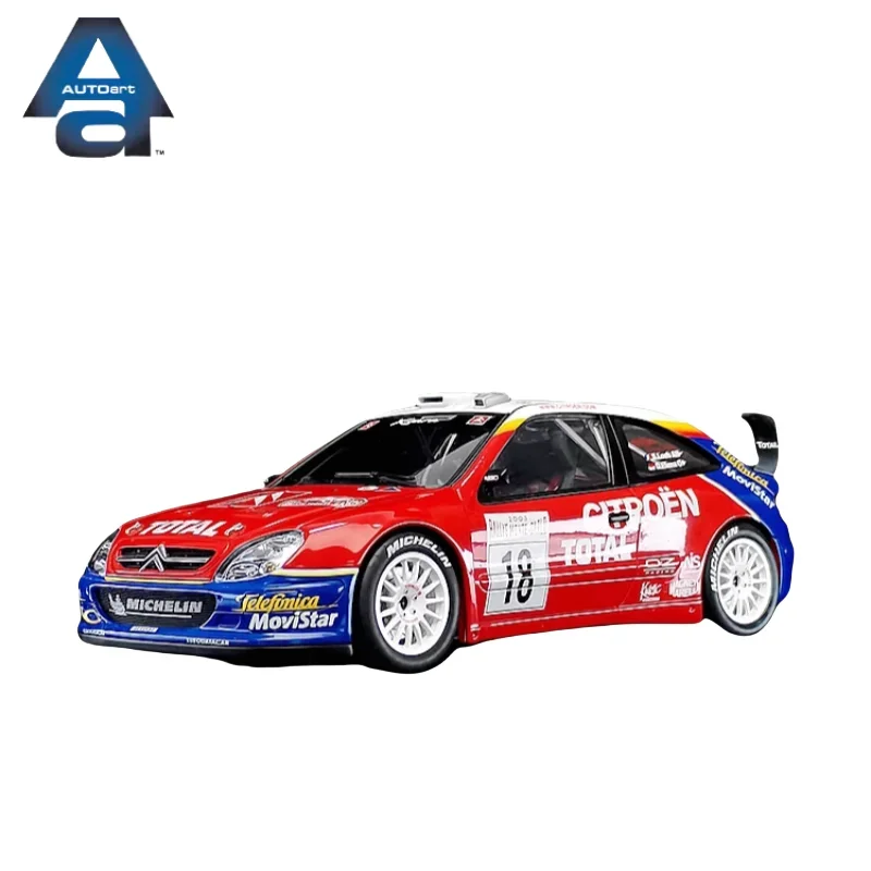 1/18 Citroen Senna WRC2003 Champion alloy simulation model, children's collection of decorative toys, holiday gifts for children