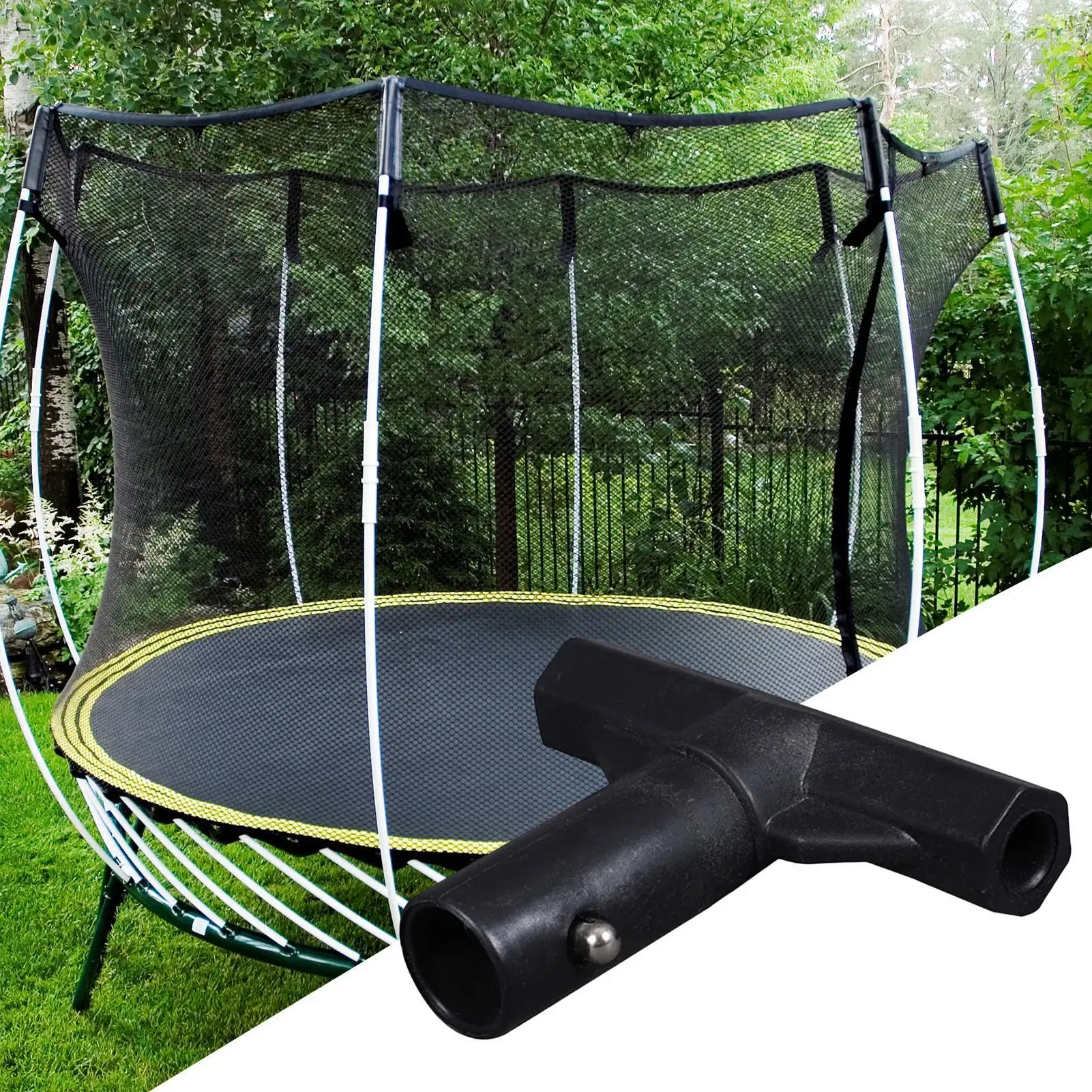 6個入りトランポリン囲いポールエンドキャップt型パイプスリーブトランポリンtジョイントパーツクイックコネクタ継手（ジャンプベッド用）