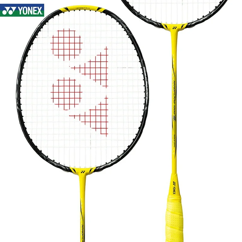 Оригинальная ракетка для бадминтона Yonex NF 1000Z, желтая наступательная профессиональная ракетка для бадминтона, набор, настраиваемый тип фунтов и