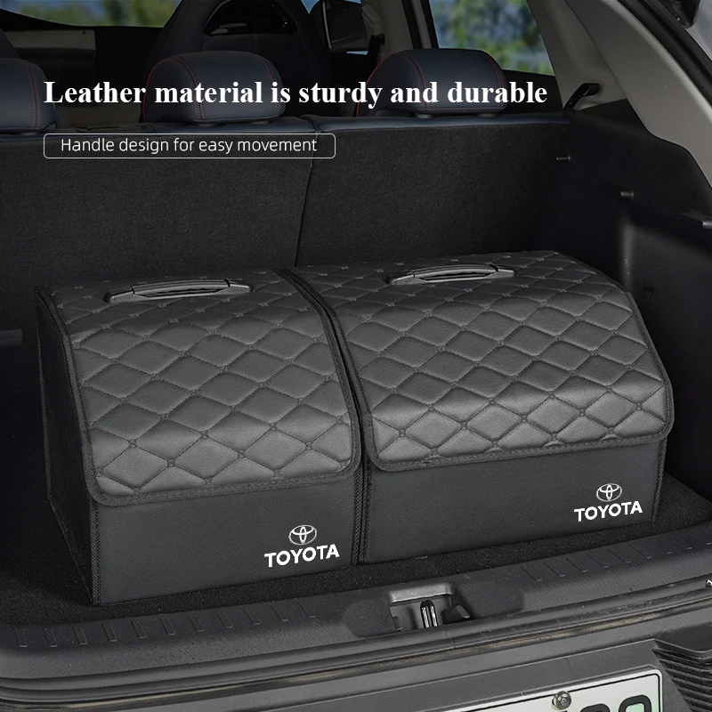 Car Trunk Organizer Box Large Capacity Storage Bag Tools For Toyota 86 Mirai Supra Prado Alphard Vellfire Crown Sequoia Venza Av