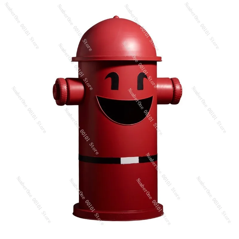 Vintage Industrial Fire Hydrant Trash Bin Decorative Ornament Retro Nostalgic Iron Mailbox Model Home Decor Soft Furnishing