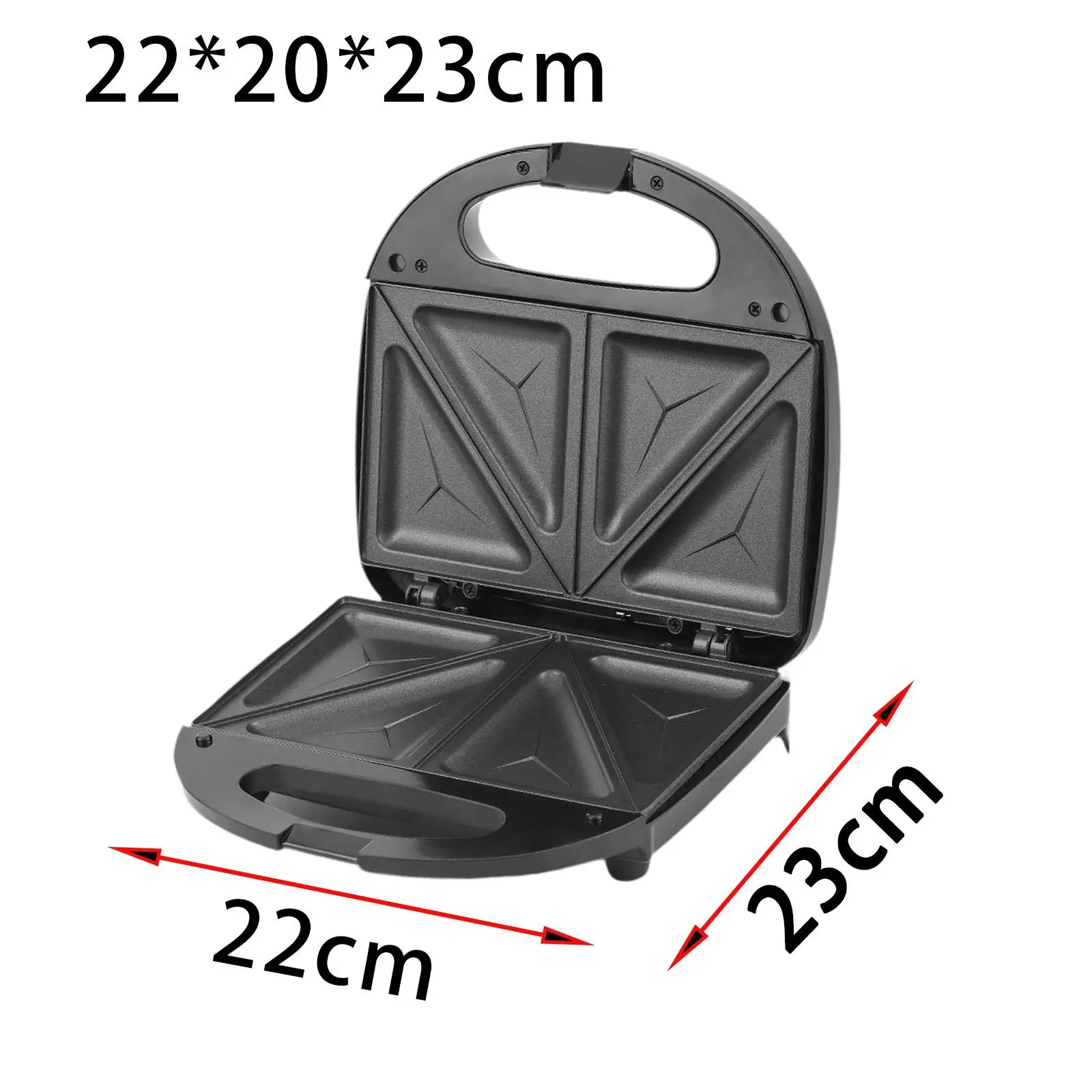 Breakfast Maker Machine Fast Heating Nonstick Surface with Handle Compact Waffle Iron for Waffle Lunch Omelette Breakfast Panini