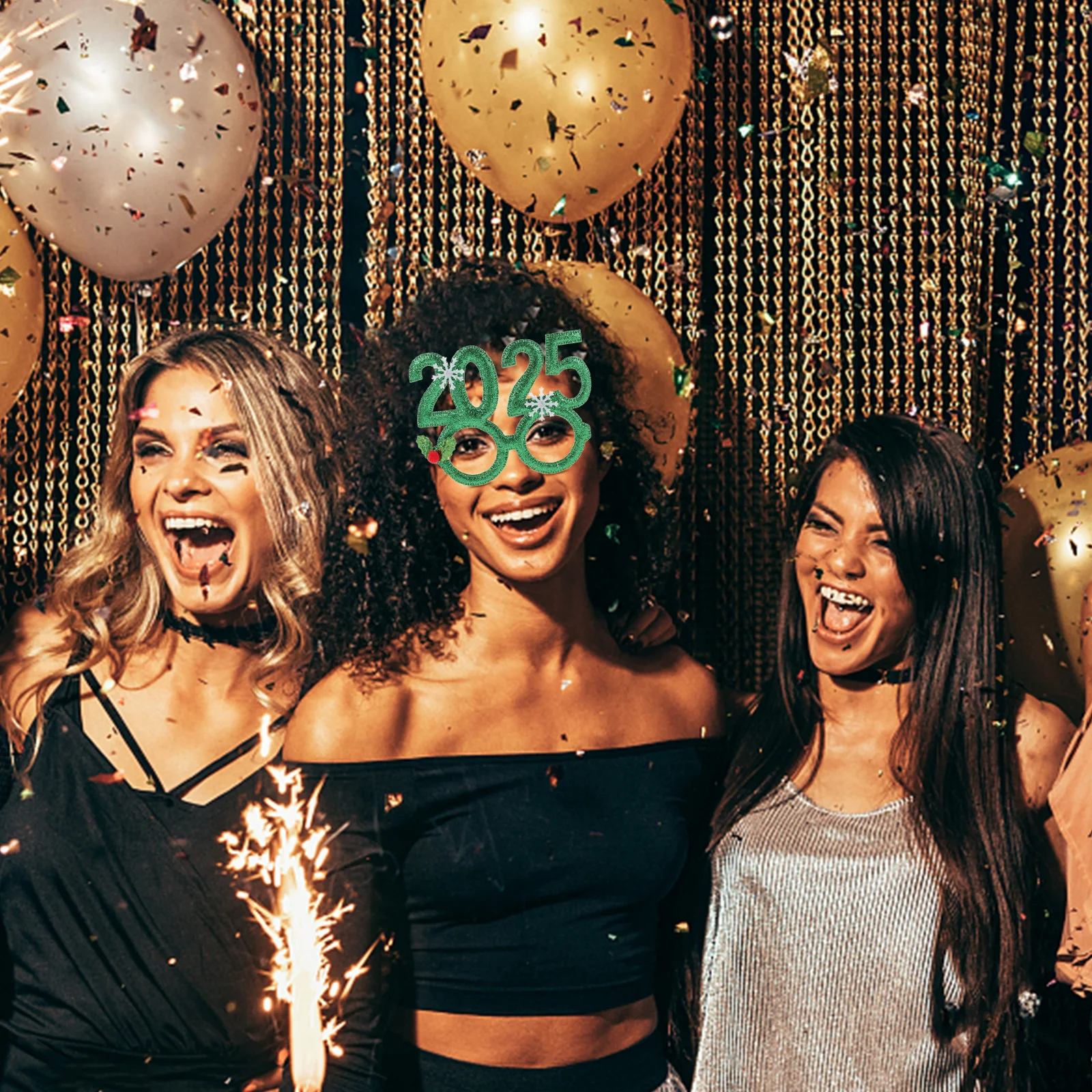 

Christmas Party Glasses 2025 Number Eyeglasses Xmas Props Festive Photo Booth Supplies Christmas Glasses Frames