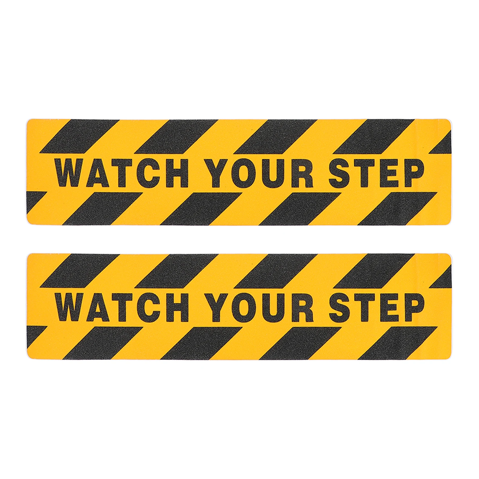 

2pcs Anti-slip Safety Tape for Stairs Adhesive Grips Non-slip PET Material Mind The Step Sticker Wet Floor Decals
