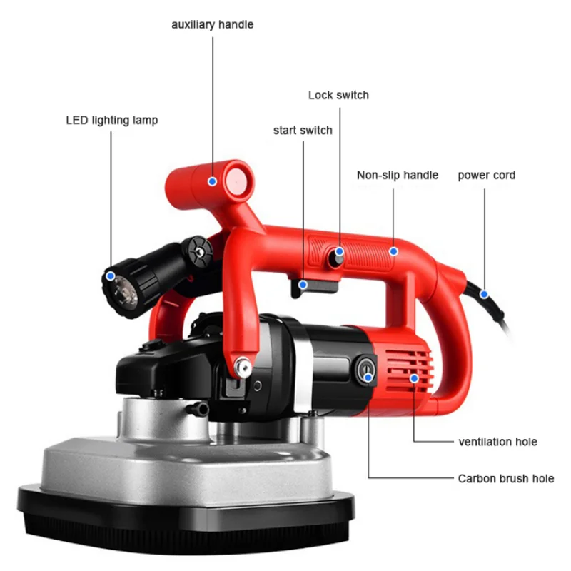 Multi-Function Dust-Free 110V 220V Concrete Polishing Machine Floor Grinder 4 Discs Concrete Grinder