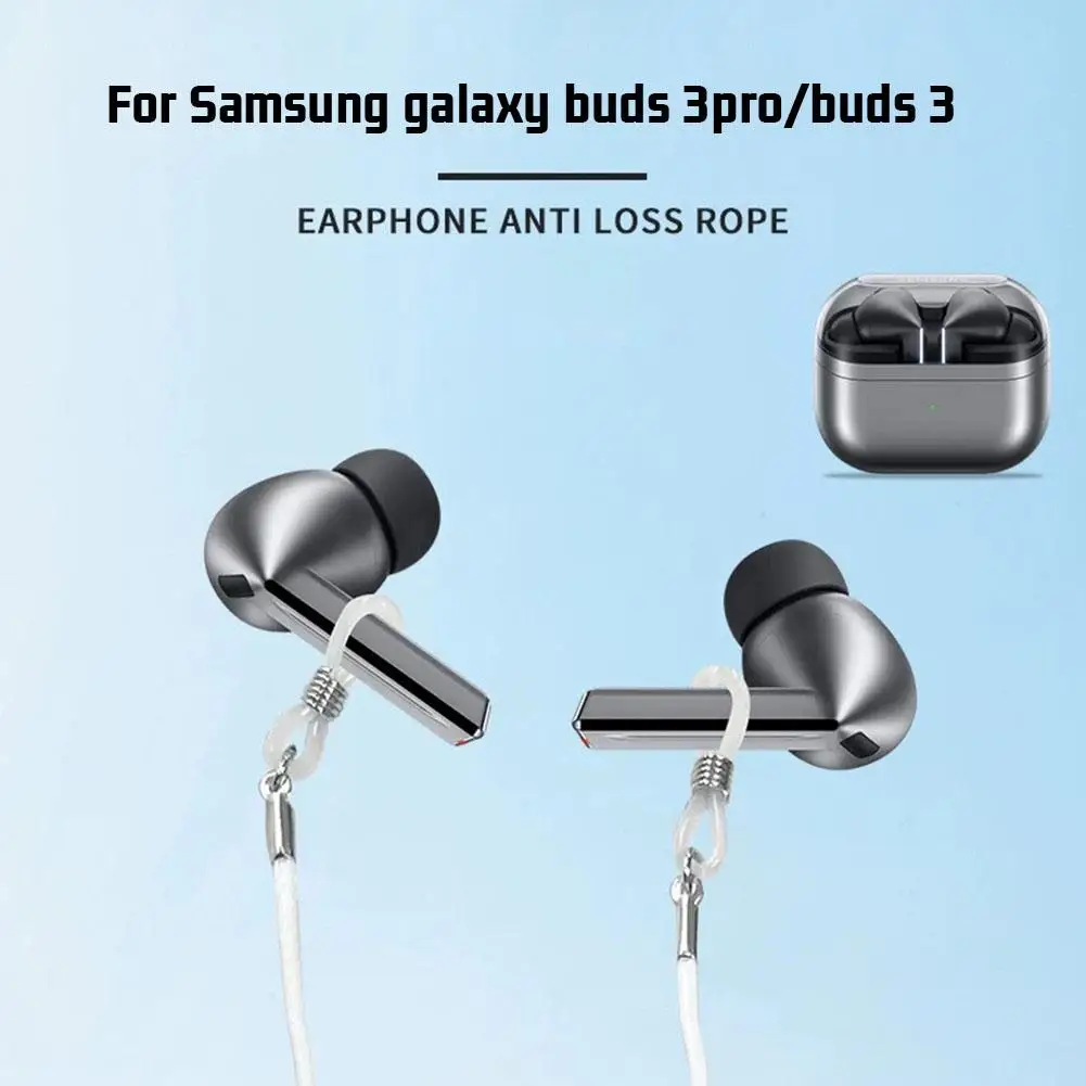 Cuerda antipérdida para auriculares Samsung Galaxy Buds3 Pro, cordón colgante de silicona, anticaída, resistente al desgarro, para exteriores, Spo W3D4, nuevo