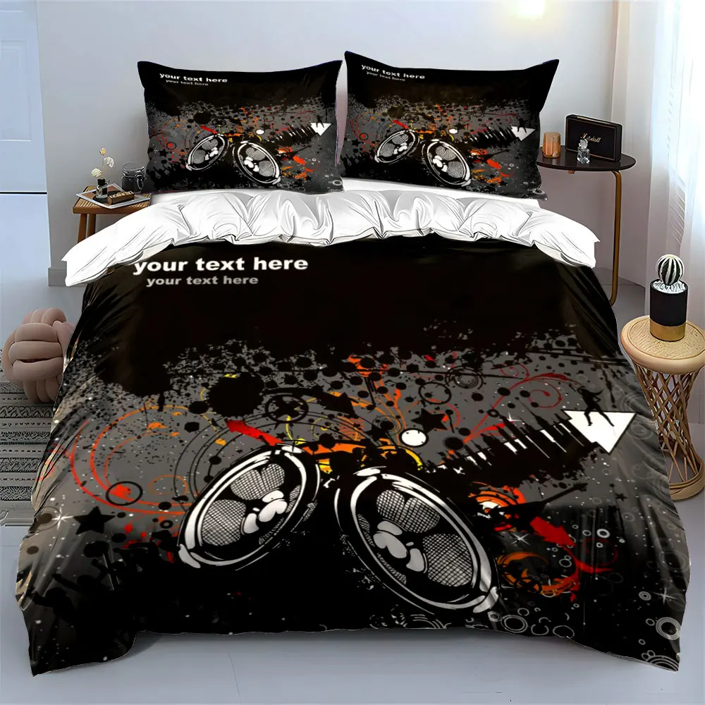 Graffiti Speaker Art Set Multiple sizes kid's and adults' bedroom Exquisite 3PC bedding set, gift