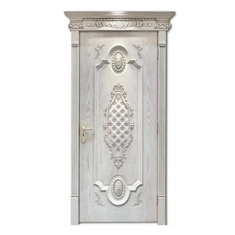 Classical Luxury Carving Door design Solid Oak Villa Main Entrance Wooden Door Design