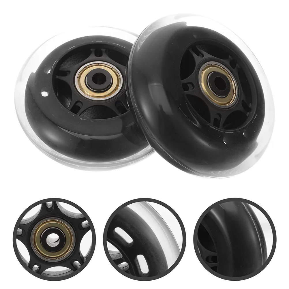 

Комплект из 4 бесшумных колес из полиуретана, 2,5 дюйма, прозрачные, для мебели, роликовых коньков, багажа, самокатов, для использования в помещении, простая установка, для пола