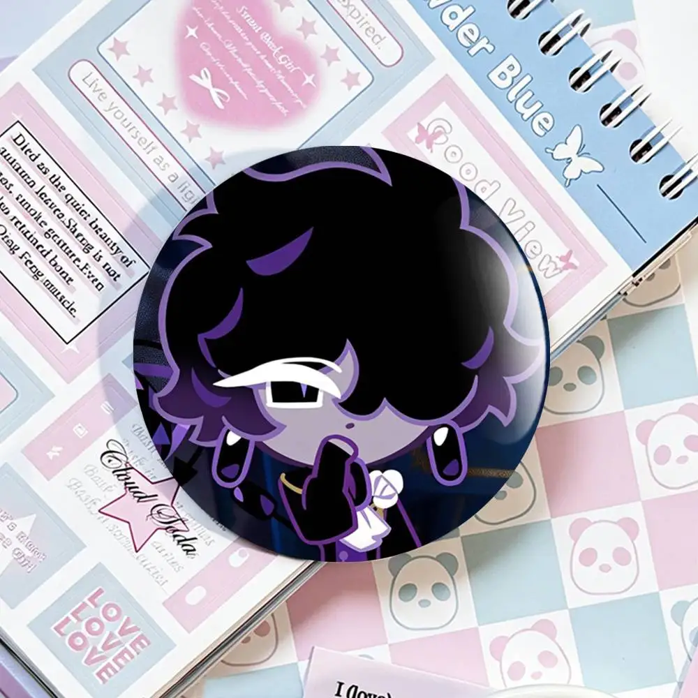 Black Sapphire Cookie Run K-KingdomS Laser Badge Applicable For Backpack Clothes Hats Decor Creative Accessories