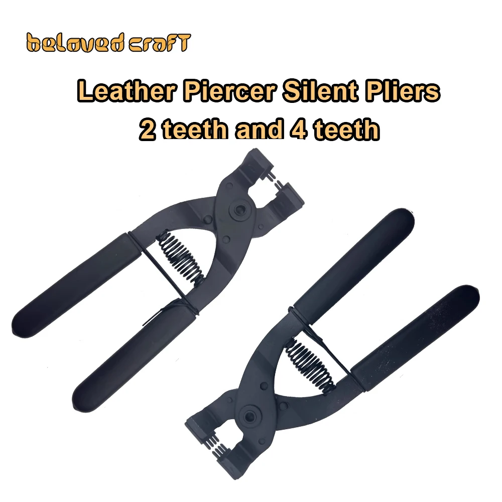 

BelovedCraft Leather Piercer Leather Craft Hole Punch Tools Hand-Held Silent Pliers Diamond Sewing Stitching Chisel Pricking Iro