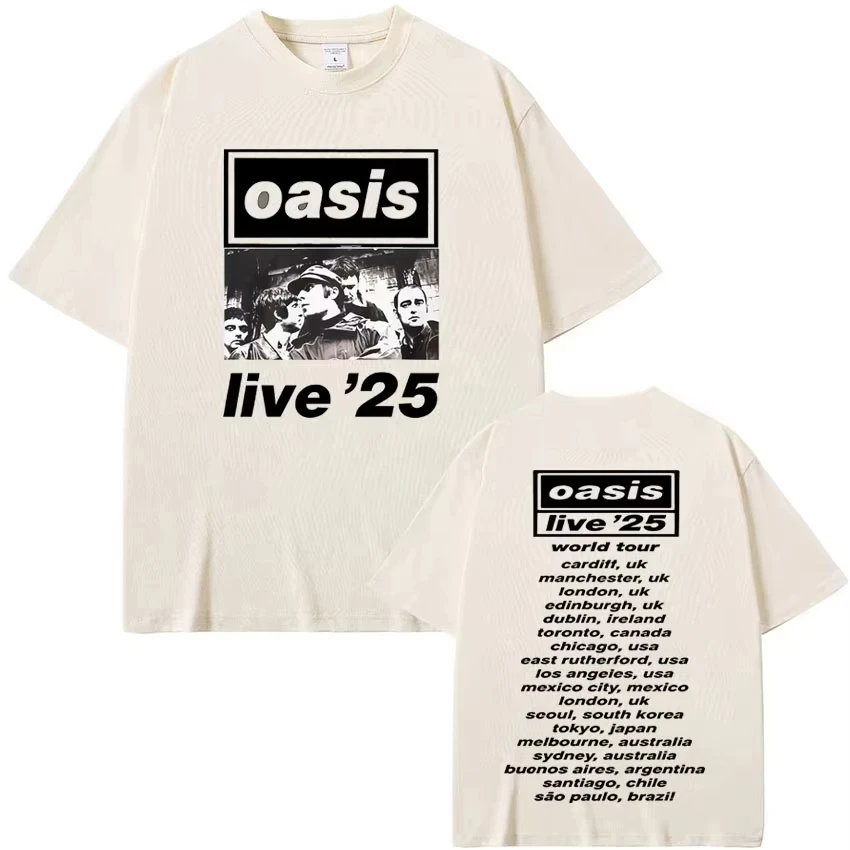 أحدث تي شيرت رجالي من القطن الخالص من Oasis من عام 2025، مريح ومسامي وجودة عالية، يجب اقتناؤه للمهرجانات #4