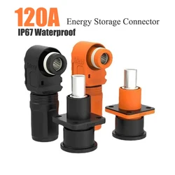 120A Waterproof Energy Storage Connector Single Core Aviation Plug IP67 Power Source Socket High Current Quick Connect Terminal