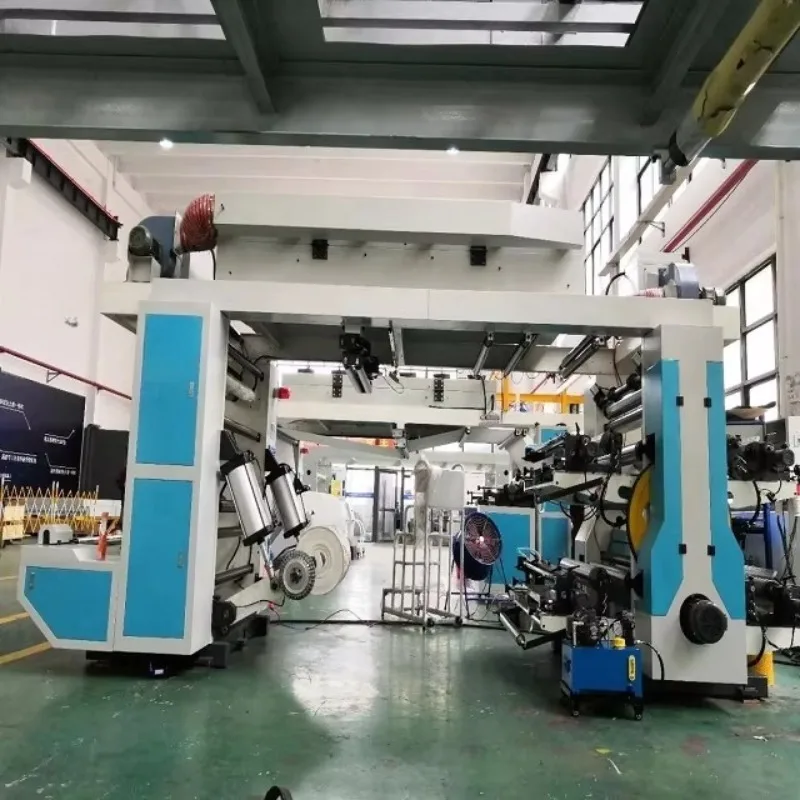 High Speed Bridge Stack Flexo Printing Machine Roll to Roll Printer for Plastic Film Shopping Bag Paper Bag