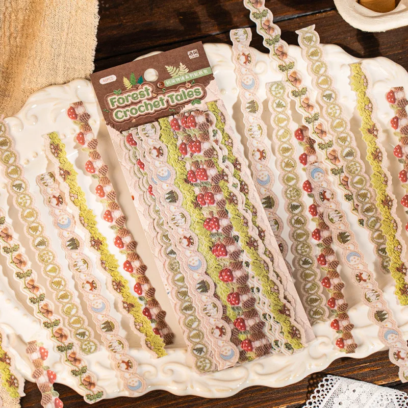 1 Packung/40 Stück Vintage Lange Streifen-Aufkleber Kreative Szenen-Bilder DIY Handgemachtes Album Scrapbooking Deko-Zubehör
