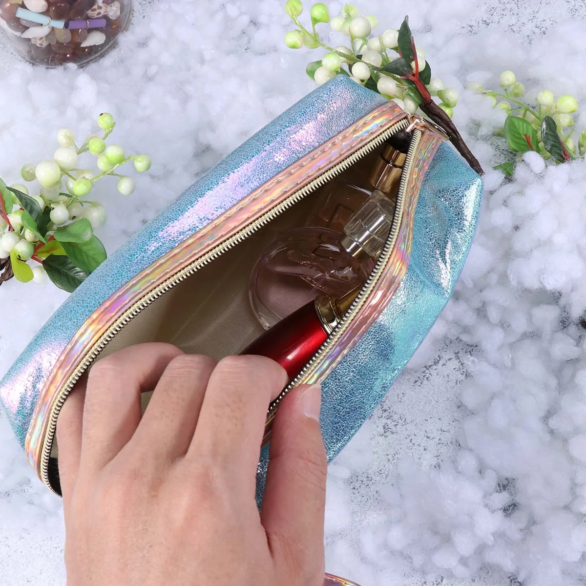 

Bag Compact Lightweight Travel Vacation Business Trip Gym Camping Bathroom ganization Storage Pouch Waterproof PU