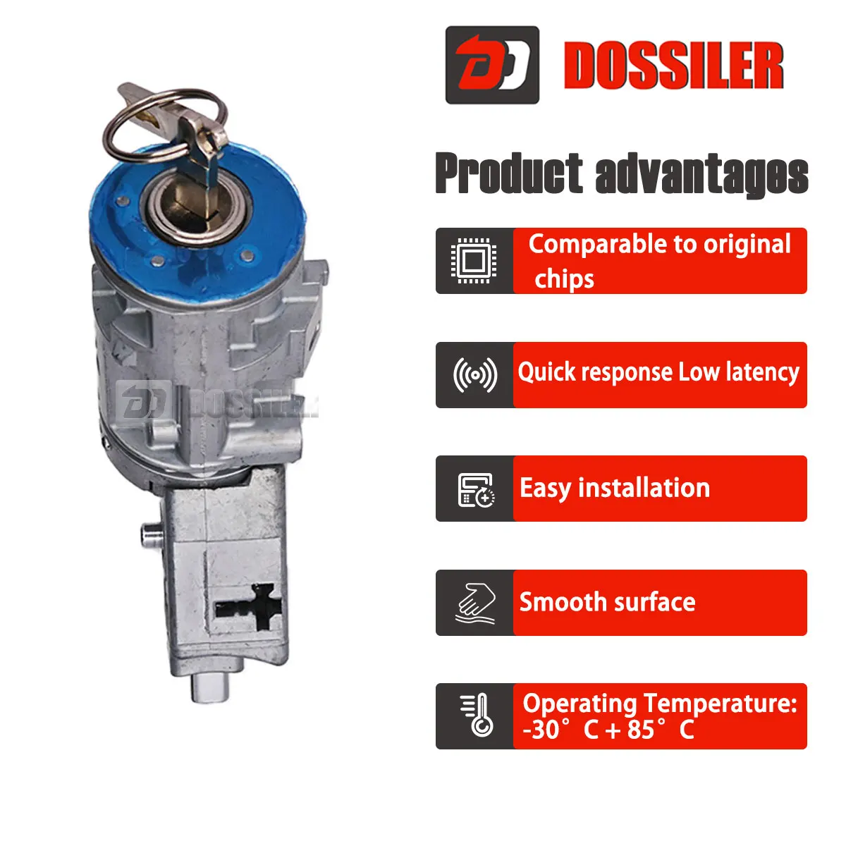 4162FS Dossiler Ignition Switch Lock Cable With 2 Keys for Peugeot 307 407 Citroen C4 C2 C3 C6 Starter Switch Car Pats 4162.FS