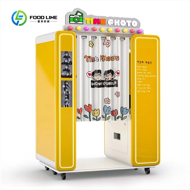 Customized High Quality Photo booth Vending machine Digital Coin Operated Self Service Instant Photo Mirror Booth For Events
