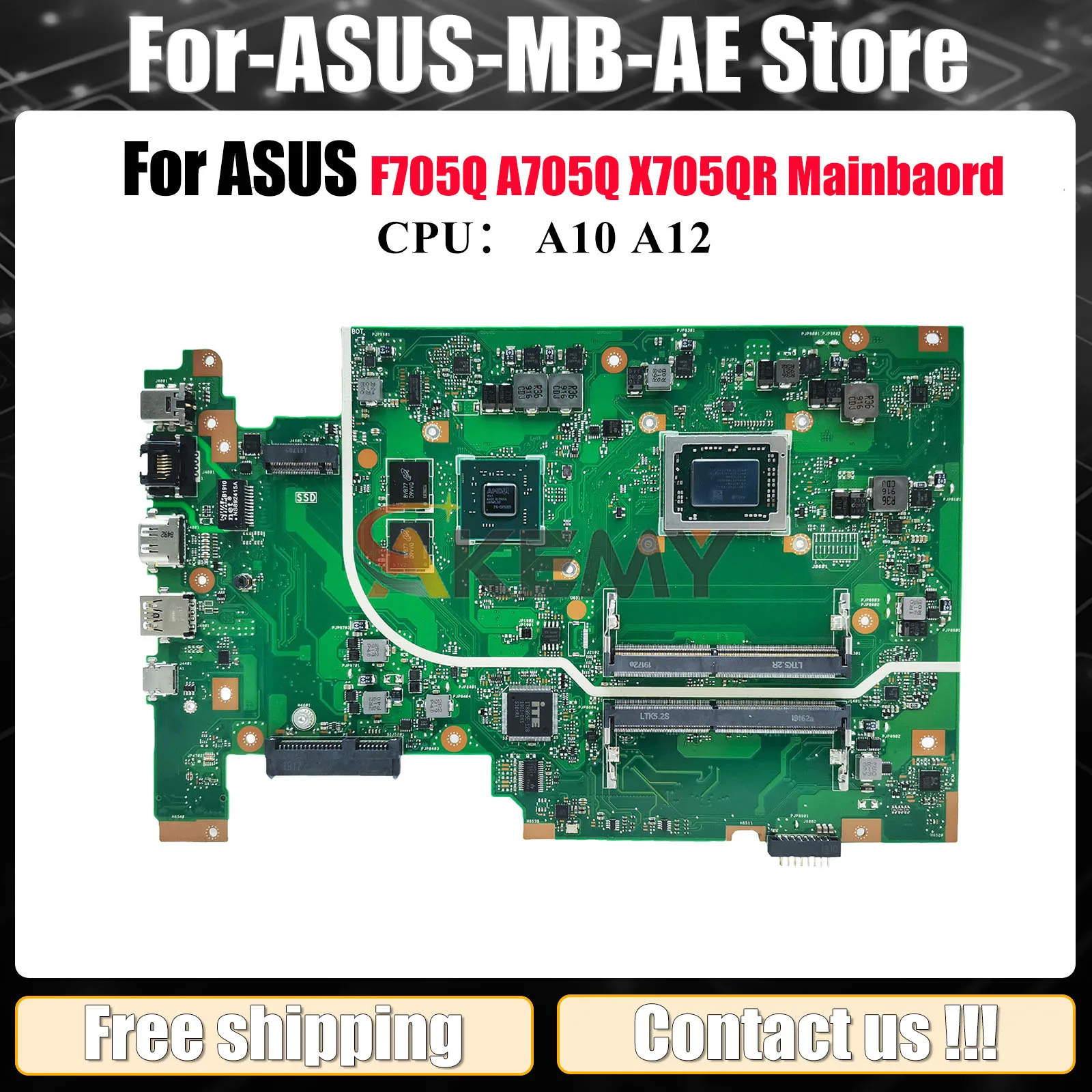 

X705QA Материнская плата для ноутбука ASUS VivoBook X705Q A705Q F705Q X705QR Материнская плата для ноутбука с процессором A10 A12 100% тестирование ОК быстрая доставка