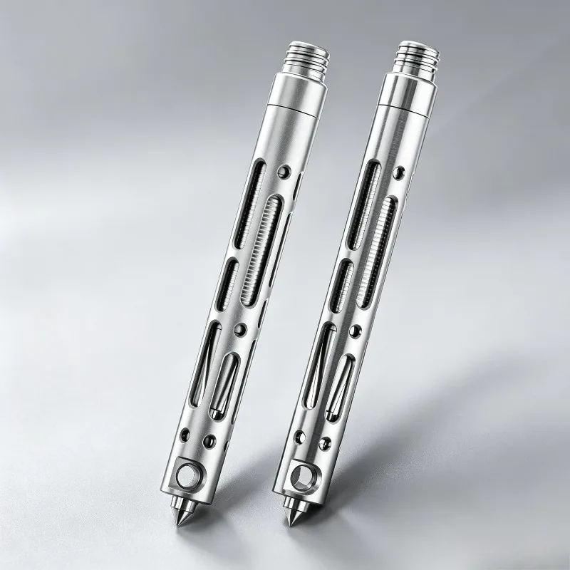 Titanium EDC Tactical Pen Heavy‑Duty Ballpoint Pen Window Breaker Survival Tool for Camping Hiking Creative Men Gift