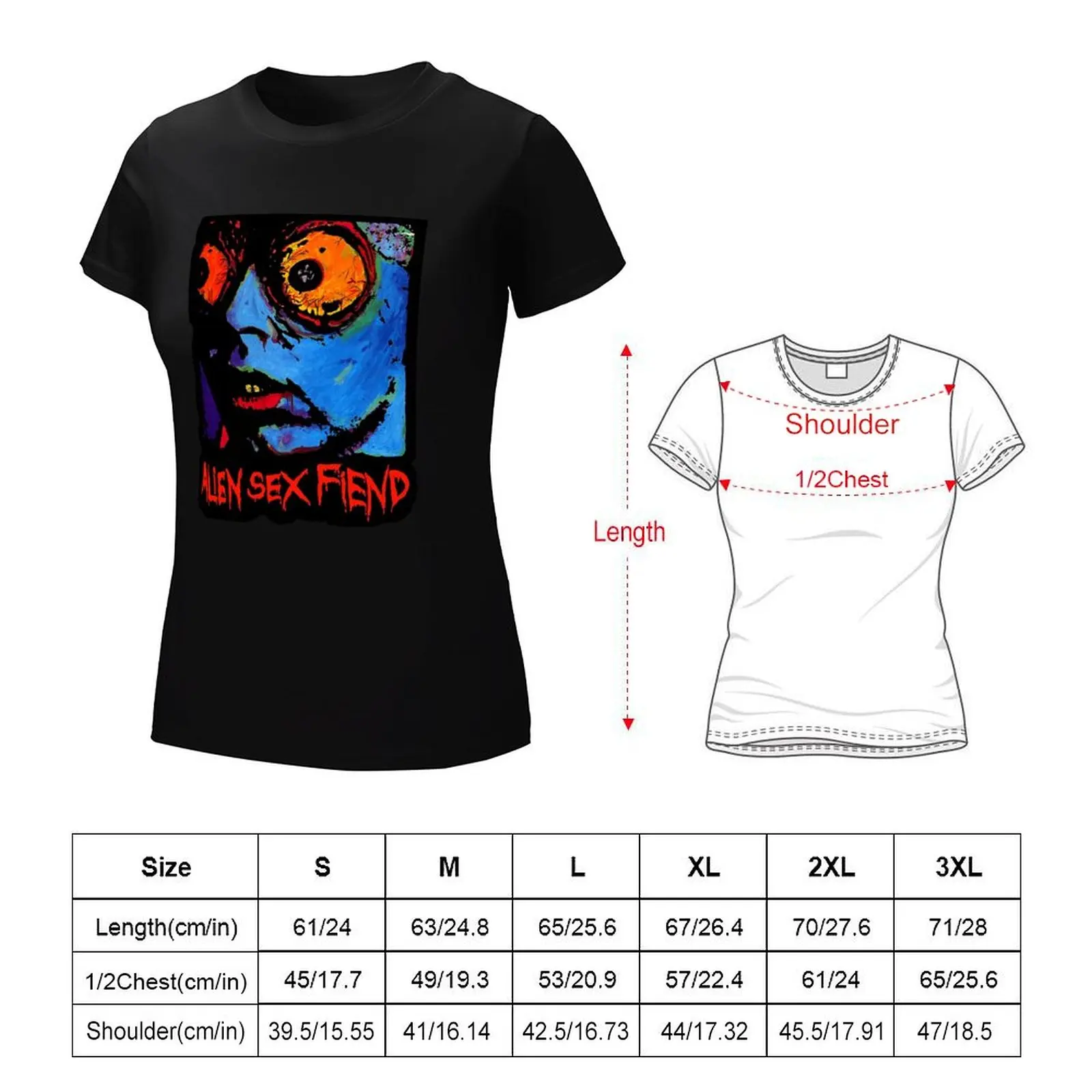 ALIEN SEX FIEN MUSIC PUNK T-Shirt kawaii clothes aesthetic clothes t shirts for Women loose fit